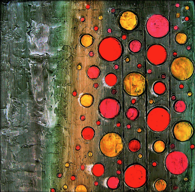 Abstract Retro Circles Painting