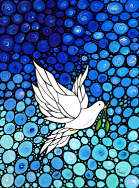Peaceful Journey – White Dove Peace Art