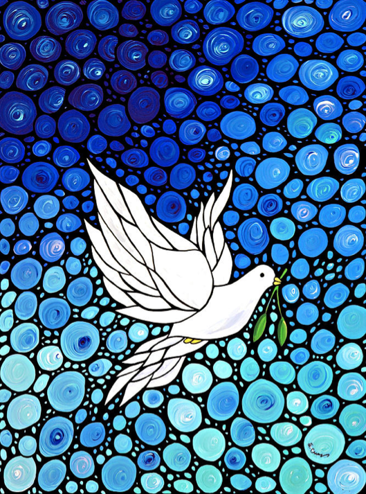 Peaceful Journey – White Dove Peace Art