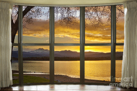 Golden Spring Twin Peaks Sunset Bay Window View