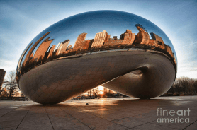 Chicago Cloud Gate At Sunrise