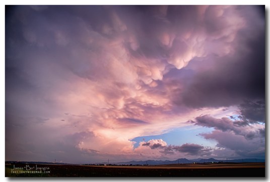  Mammatus Sunset Over Boulder Colorado Art Print