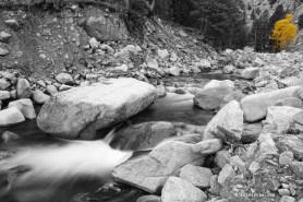A Long South St Vrain Canyon Autumn View Bwsc Metal Print