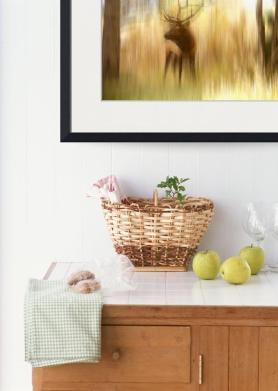 Bull Elk Forest Gazing Art Print