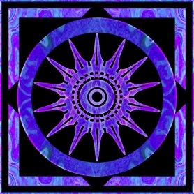 Starlit Purple Nights Abstract Mandala Artwork by Omaste Witkowski owPhotoGrafik.com