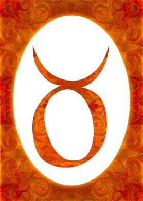 Taurus and Sacral Chakra  Abstract Spiritual Artwork by Omaste Witkowski