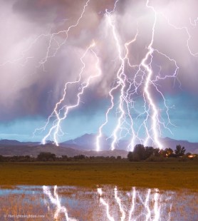 Lightning Striking Longs Peak Foothills 4