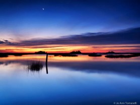 Blue hour dawn long exposure art photo