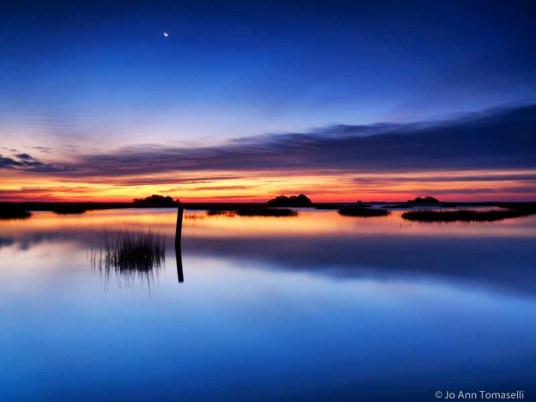 Blue hour dawn long exposure art photo