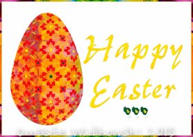 Happy Easter Abstract Greeting Card Art by Omaste Witkowski owFotoGrafik.com