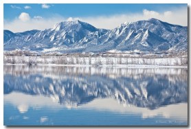 Boulder Reservoir Flatirons Reflections Boulder Colorado